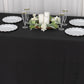 90"x156" Black Scuba Wrinkle Free Rectangular Tablecloth, Seamless Scuba Polyester Tablecloth