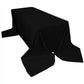 90"x156" Black Scuba Wrinkle Free Rectangular Tablecloth, Seamless Scuba Polyester Tablecloth