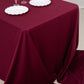 90"x156" Burgundy Scuba Wrinkle Free Rectangular Tablecloth, Seamless Scuba Polyester Tablecloth
