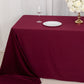 90"x156" Burgundy Scuba Wrinkle Free Rectangular Tablecloth, Seamless Scuba Polyester Tablecloth