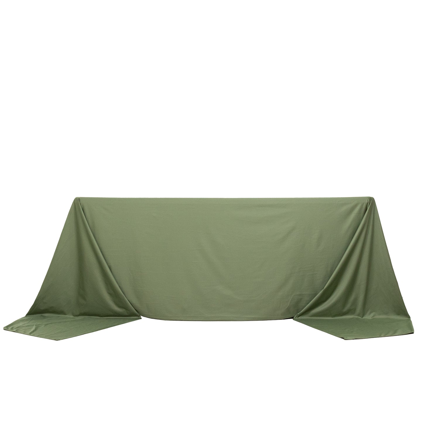 90"x156" Dusty Sage Green Premium Scuba Wrinkle Free Rectangular Tablecloth, Seamless Scuba Polyester Tablecloth