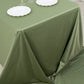 90"x156" Dusty Sage Green Scuba Wrinkle Free Rectangular Tablecloth, Seamless Scuba Polyester Tablecloth