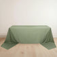 90"x156" Dusty Sage Green Scuba Wrinkle Free Rectangular Tablecloth, Seamless Scuba Polyester Tablecloth