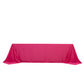 90"x156" Fuchsia Scuba Wrinkle Free Rectangular Tablecloth, Seamless Scuba Polyester Tablecloth for 8 Foot Table With Floor-Length Drop