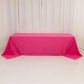 90"x156" Fuchsia Scuba Wrinkle Free Rectangular Tablecloth, Seamless Scuba Polyester Tablecloth for 8 Foot Table With Floor-Length Drop