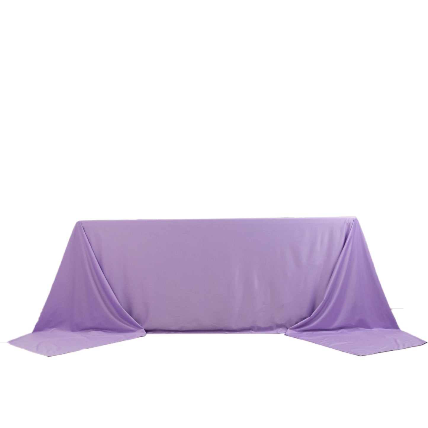 90"x156" Lavender Lilac Scuba Wrinkle Free Rectangular Tablecloth, Seamless Scuba Polyester Tablecloth for 8 Foot Table With Floor-Length Drop