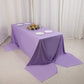 90"x156" Lavender Lilac Scuba Wrinkle Free Rectangular Tablecloth, Seamless Scuba Polyester Tablecloth for 8 Foot Table With Floor-Length Drop