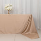 90"x156" Nude Scuba Wrinkle Free Rectangular Tablecloth, Seamless Scuba Polyester Tablecloth