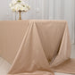 90"x156" Nude Scuba Wrinkle Free Rectangular Tablecloth, Seamless Scuba Polyester Tablecloth