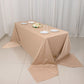 90"x156" Nude Scuba Wrinkle Free Rectangular Tablecloth, Seamless Scuba Polyester Tablecloth