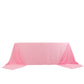 90"x156" Pink Scuba Wrinkle Free Rectangular Tablecloth, Seamless Scuba Polyester Tablecloth for 8 Foot Table With Floor-Length Drop