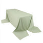 90"x156" Sage Green Scuba Wrinkle Free Rectangular Tablecloth, Seamless Scuba Polyester Tablecloth