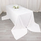 90"x156" White Scuba Wrinkle Free Rectangular Tablecloth, Seamless Scuba Polyester Tablecloth
