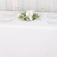 90"x156" White Scuba Wrinkle Free Rectangular Tablecloth, Seamless Scuba Polyester Tablecloth