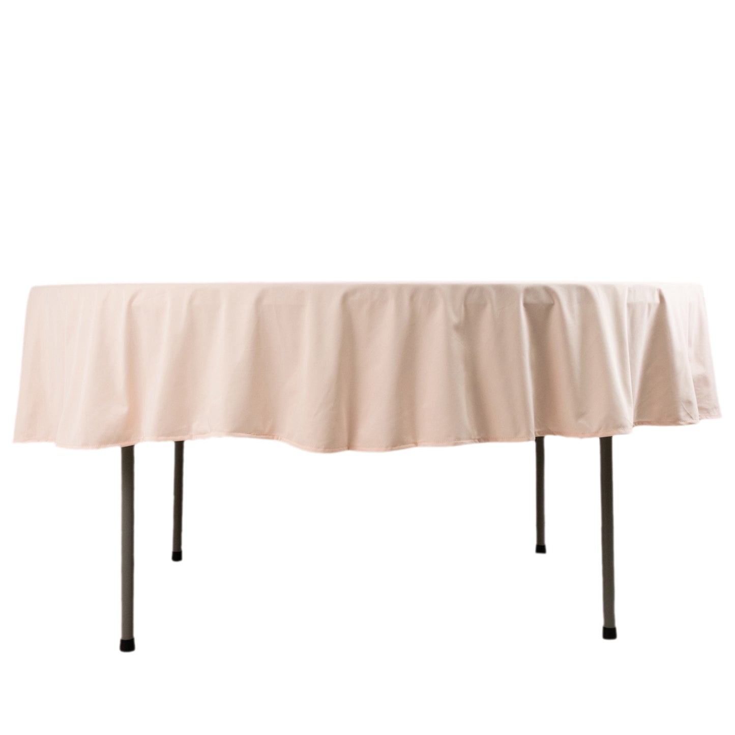 90" Blush Scuba Wrinkle Free Round Tablecloth, Scuba Polyester Tablecloth