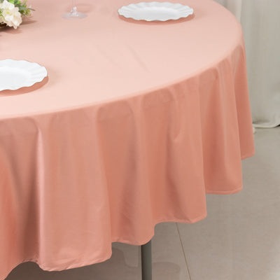 Dusty Rose Scuba Round Tablecloth 90"