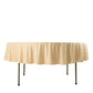 90" Beige Scuba Wrinkle Free Round Tablecloth, Scuba Polyester Tablecloth