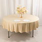 90" Beige Scuba Wrinkle Free Round Tablecloth, Scuba Polyester Tablecloth