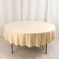 90" Beige Scuba Wrinkle Free Round Tablecloth, Scuba Polyester Tablecloth