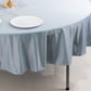 90" Dusty Blue Scuba Wrinkle Free Round Tablecloth, Scuba Polyester Tablecloth