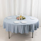 90" Dusty Blue Scuba Wrinkle Free Round Tablecloth, Scuba Polyester Tablecloth
