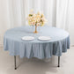 90" Dusty Blue Scuba Wrinkle Free Round Tablecloth, Scuba Polyester Tablecloth