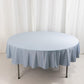90" Dusty Blue Scuba Wrinkle Free Round Tablecloth, Scuba Polyester Tablecloth