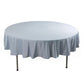 90" Dusty Blue Scuba Wrinkle Free Round Tablecloth, Scuba Polyester Tablecloth