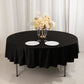 90" Black Scuba Wrinkle Free Round Tablecloth, Scuba Polyester Tablecloth
