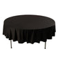 90" Black Scuba Wrinkle Free Round Tablecloth, Scuba Polyester Tablecloth