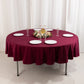 90" Burgundy Scuba Wrinkle Free Round Tablecloth, Scuba Polyester Tablecloth
