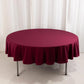 90" Burgundy Scuba Wrinkle Free Round Tablecloth, Scuba Polyester Tablecloth
