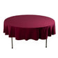 90" Burgundy Scuba Wrinkle Free Round Tablecloth, Scuba Polyester Tablecloth