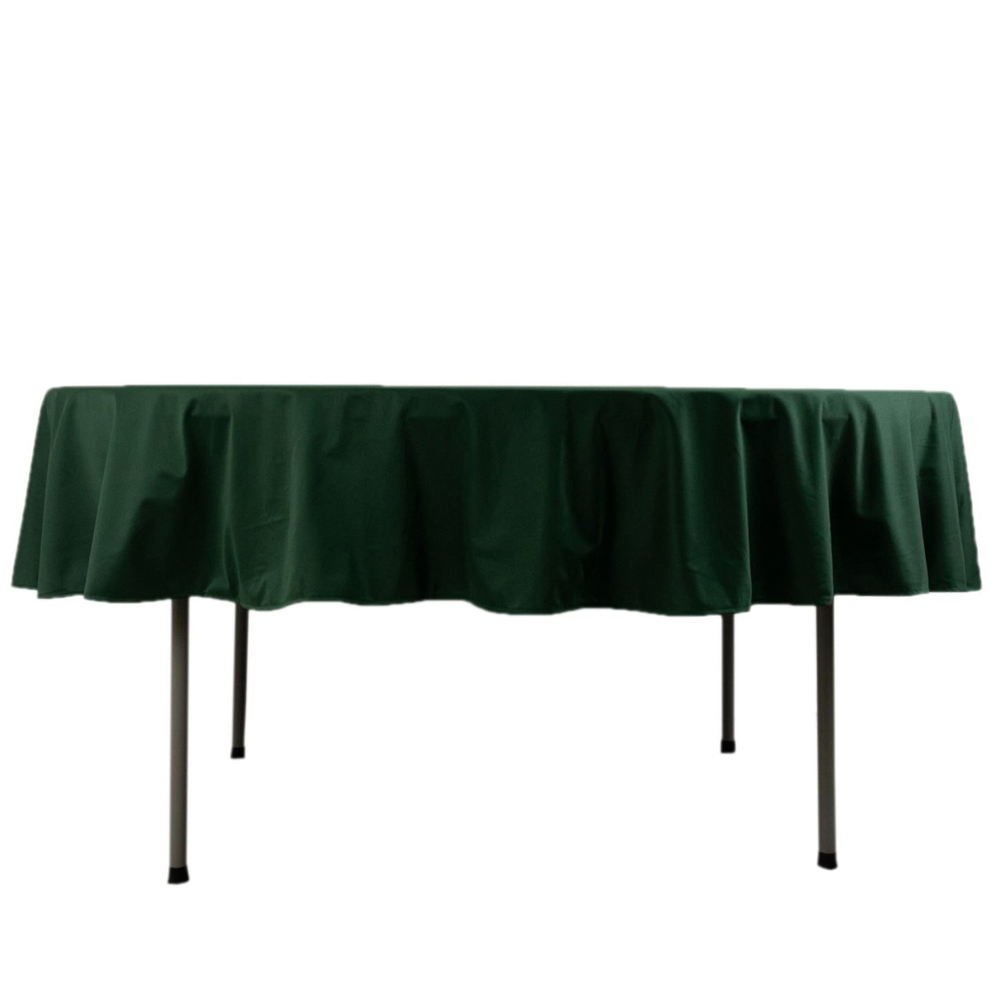 90" Hunter Emerald Green Scuba Wrinkle Free Round Tablecloth, Scuba Polyester Tablecloth