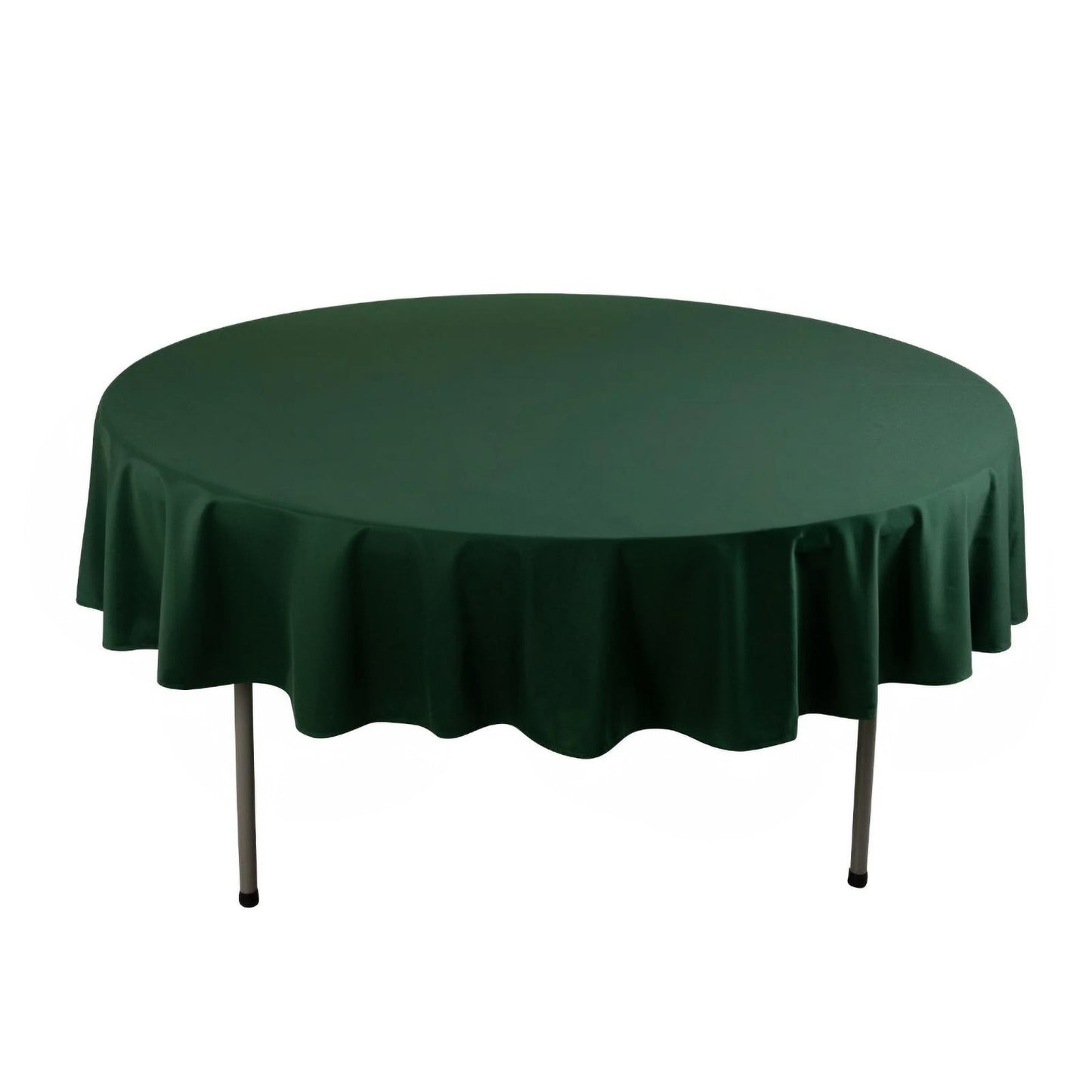90" Hunter Emerald Green Scuba Wrinkle Free Round Tablecloth, Scuba Polyester Tablecloth