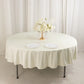 90" Ivory Scuba Wrinkle Free Round Tablecloth, Scuba Polyester Tablecloth