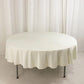 90" Ivory Scuba Wrinkle Free Round Tablecloth, Scuba Polyester Tablecloth