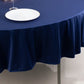 90" Navy Blue Scuba Wrinkle Free Round Tablecloth, Scuba Polyester Tablecloth