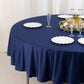 90" Navy Blue Scuba Wrinkle Free Round Tablecloth, Scuba Polyester Tablecloth