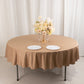 90" Nude Scuba Wrinkle Free Round Tablecloth, Scuba Polyester Tablecloth