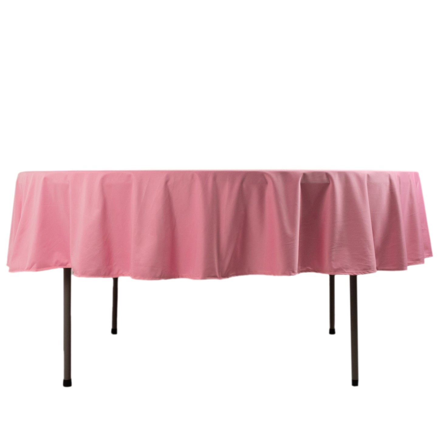 90" Pink Premium Scuba Wrinkle Free Round Tablecloth, Scuba Polyester Tablecloth