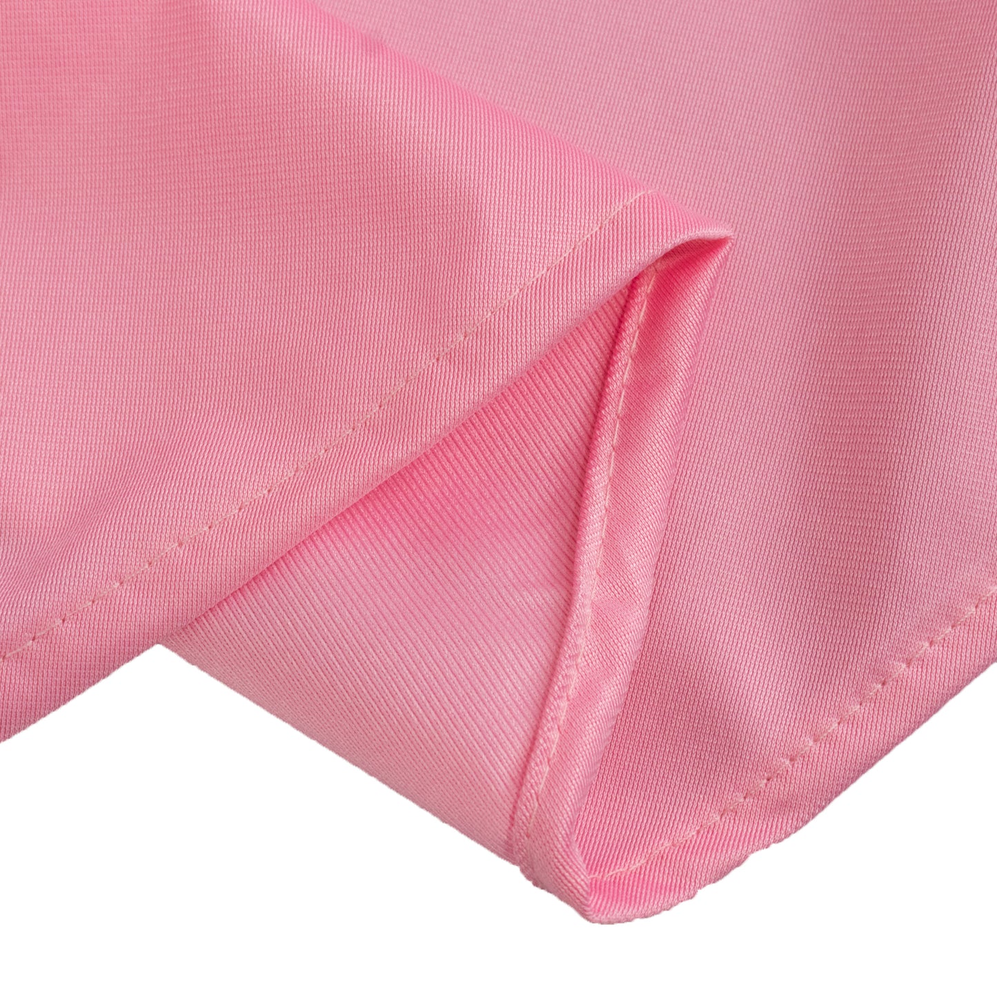 90" Pink Premium Scuba Wrinkle Free Round Tablecloth, Scuba Polyester Tablecloth