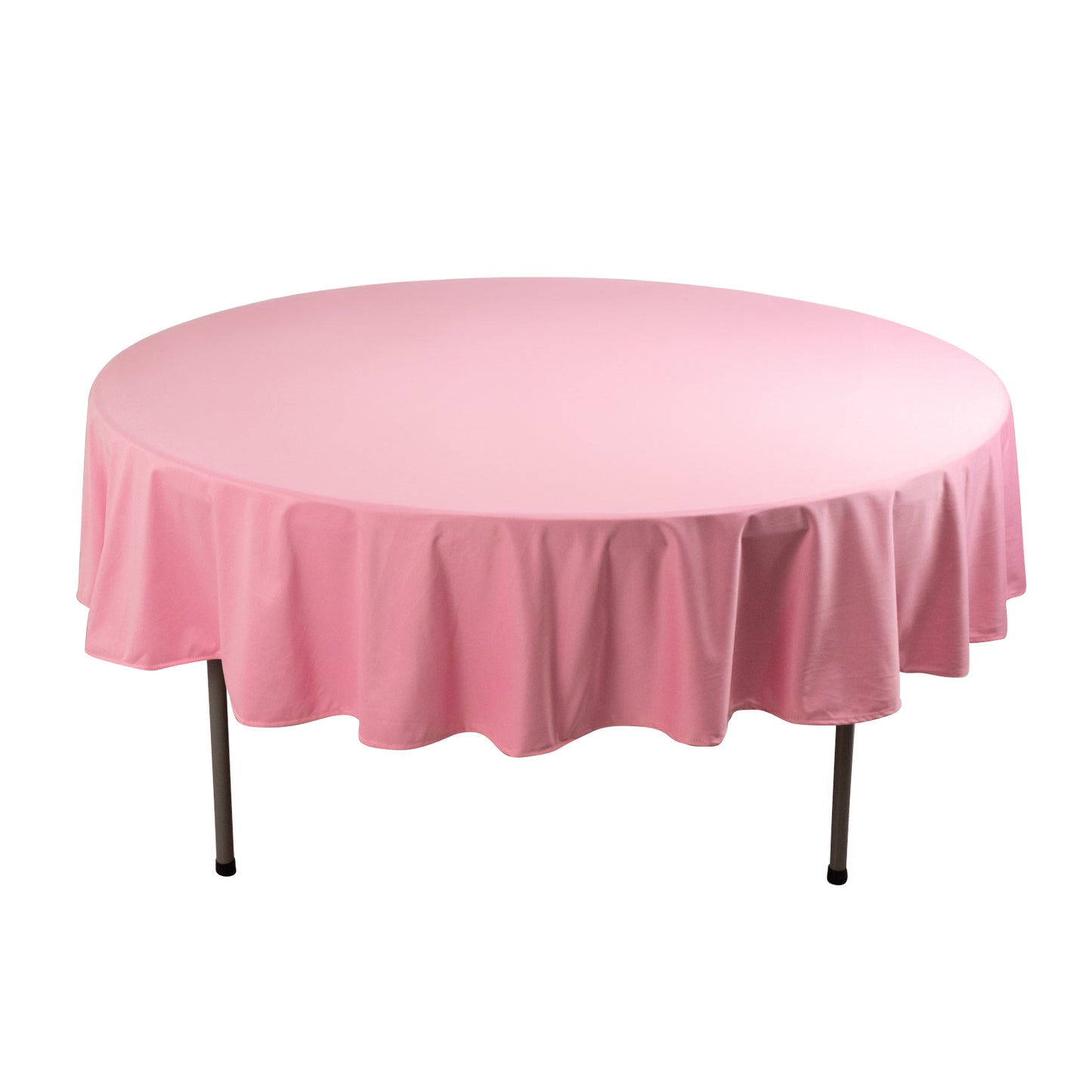 90" Pink Premium Scuba Wrinkle Free Round Tablecloth, Scuba Polyester Tablecloth