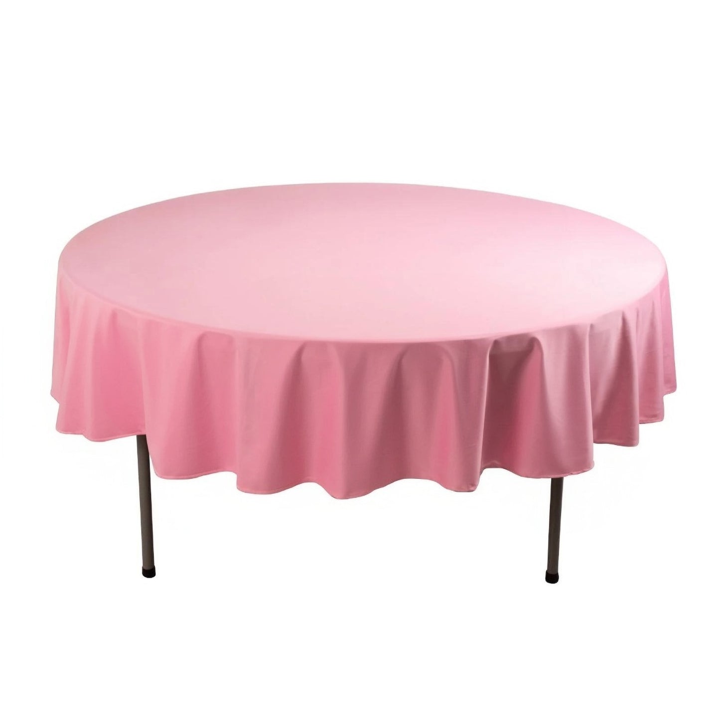 90" Pink Scuba Wrinkle Free Round Tablecloth, Scuba Polyester Tablecloth