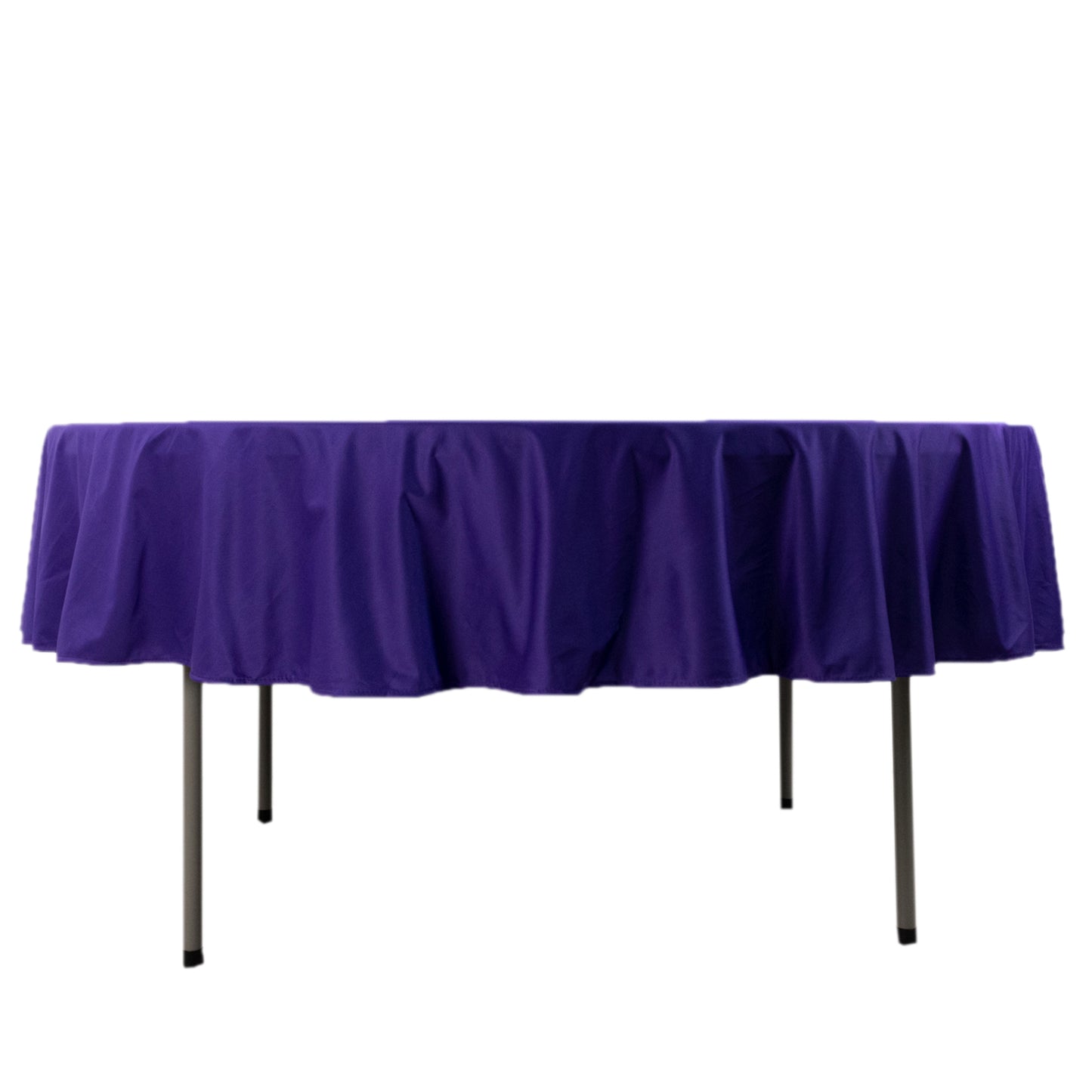 90" Purple Premium Scuba Wrinkle Free Round Tablecloth, Scuba Polyester Tablecloth