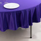 90" Purple Scuba Wrinkle Free Round Tablecloth, Scuba Polyester Tablecloth