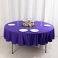 90" Purple Scuba Wrinkle Free Round Tablecloth, Scuba Polyester Tablecloth