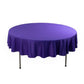 90" Purple Scuba Wrinkle Free Round Tablecloth, Scuba Polyester Tablecloth