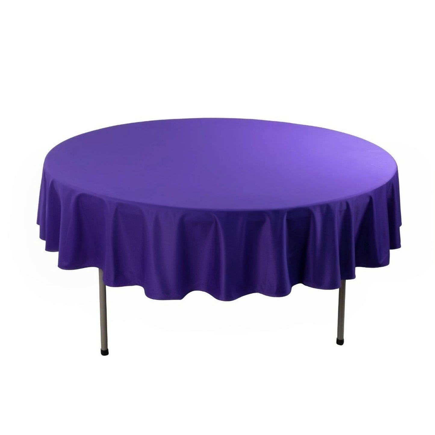 90" Purple Scuba Wrinkle Free Round Tablecloth, Scuba Polyester Tablecloth