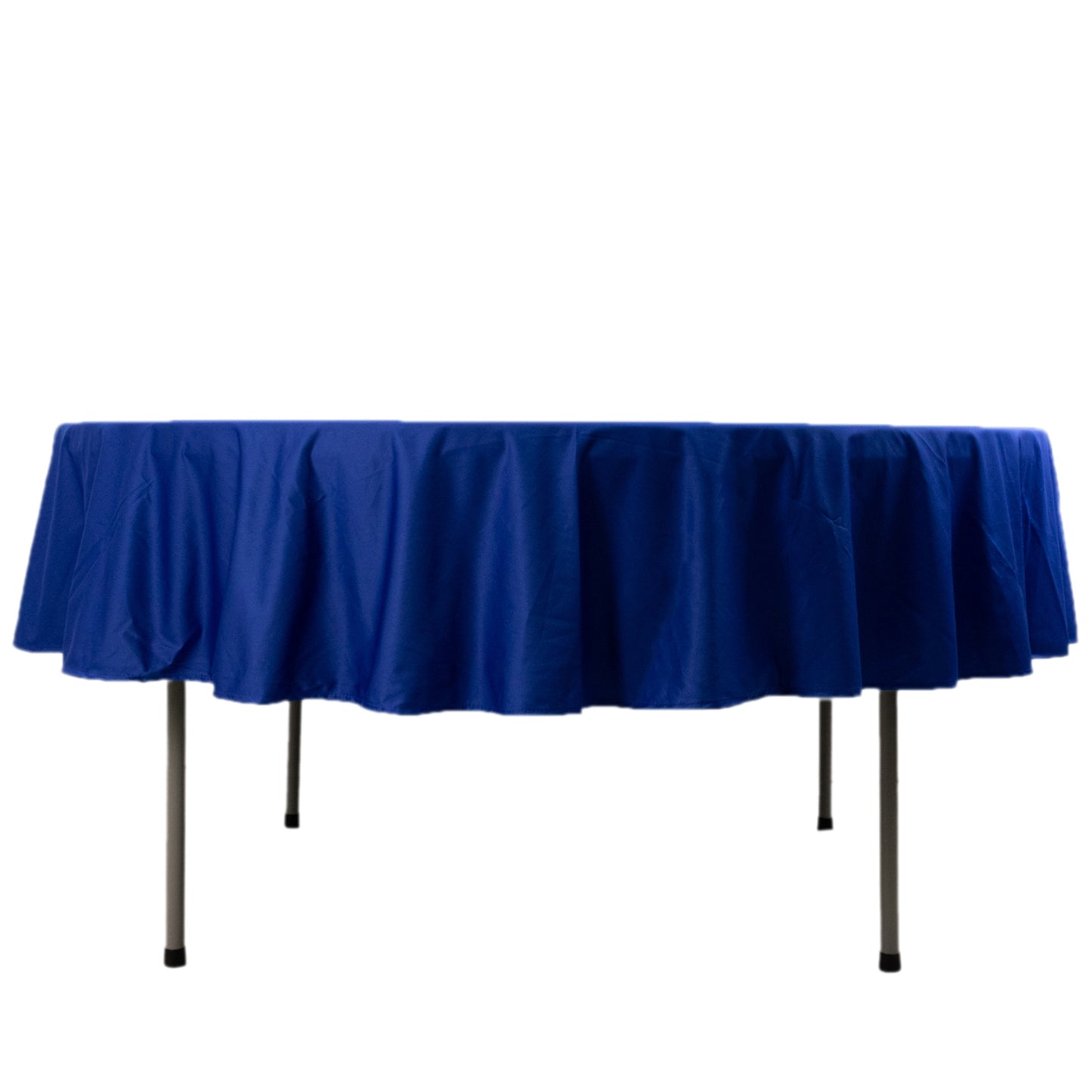 90" Royal Blue Premium Scuba Wrinkle Free Round Tablecloth, Scuba Polyester Tablecloth